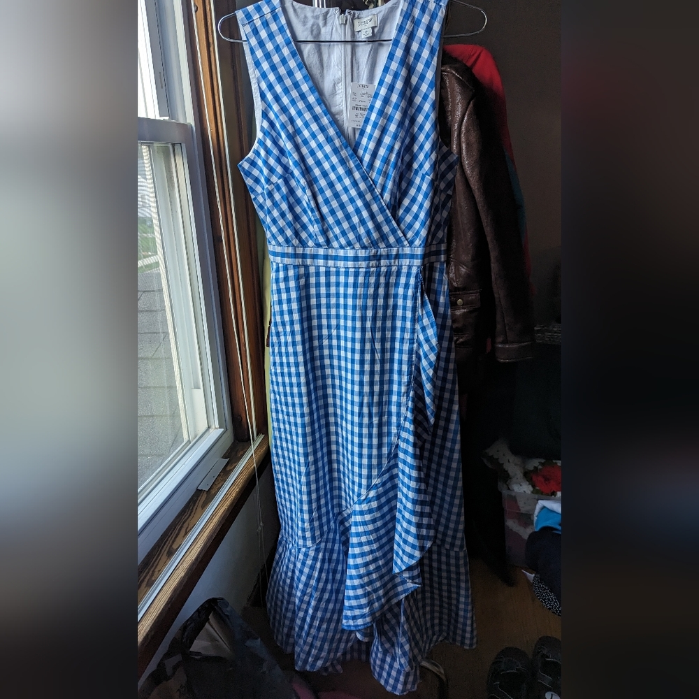 NWT J. Crew Gingham Dress Size 2 - Picture 10 of 12